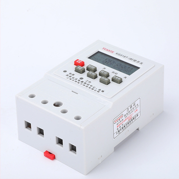 Kg316T-D Таймер за управление на времето за 220V улично осветление — разстояние между монтажните отвори 118×72 мм; панел: огнеупорен поликарбонат; медна пластина: мед