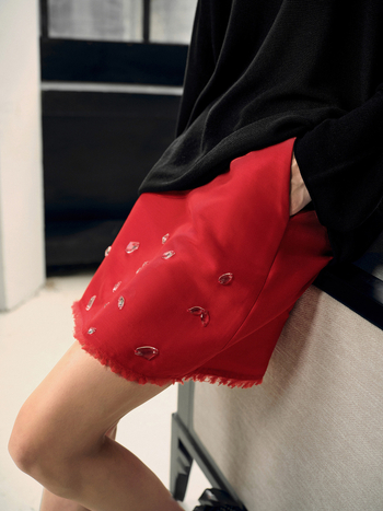 Suknja, jednobojna, poliester, bez glađenja, retro stil