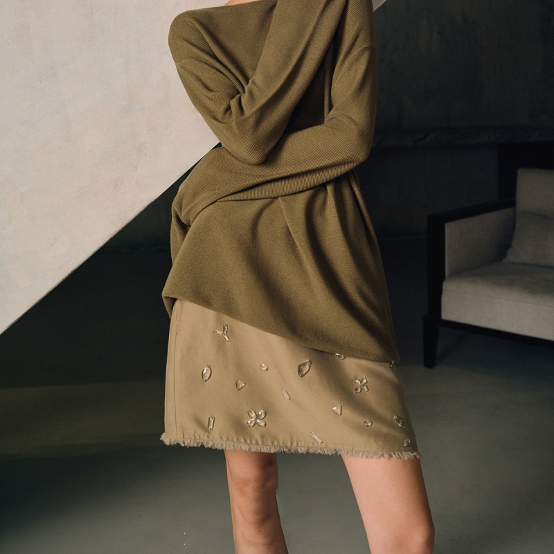 Suknja, jednobojna, poliester, bez glađenja, retro stil