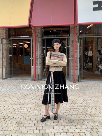 Suknja – široka A-linija, srednja duljina, elegantan uredski stil, poliestar 95%+, Zima 2025