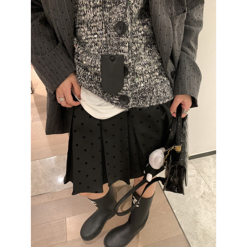 Ženska midi suknja A-linije – apstraktni uzorak, pamuk-poliester smjesa, srednja duljina, jesen 2025