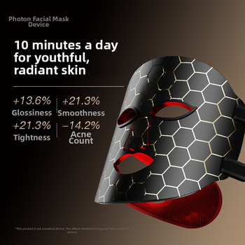 LED terapija svjetlom za lice sa silikon maskom, IPX8 vodootpornost, ugrađena baterija 300-500 mAh, prijenosno za kućnu upotrebu