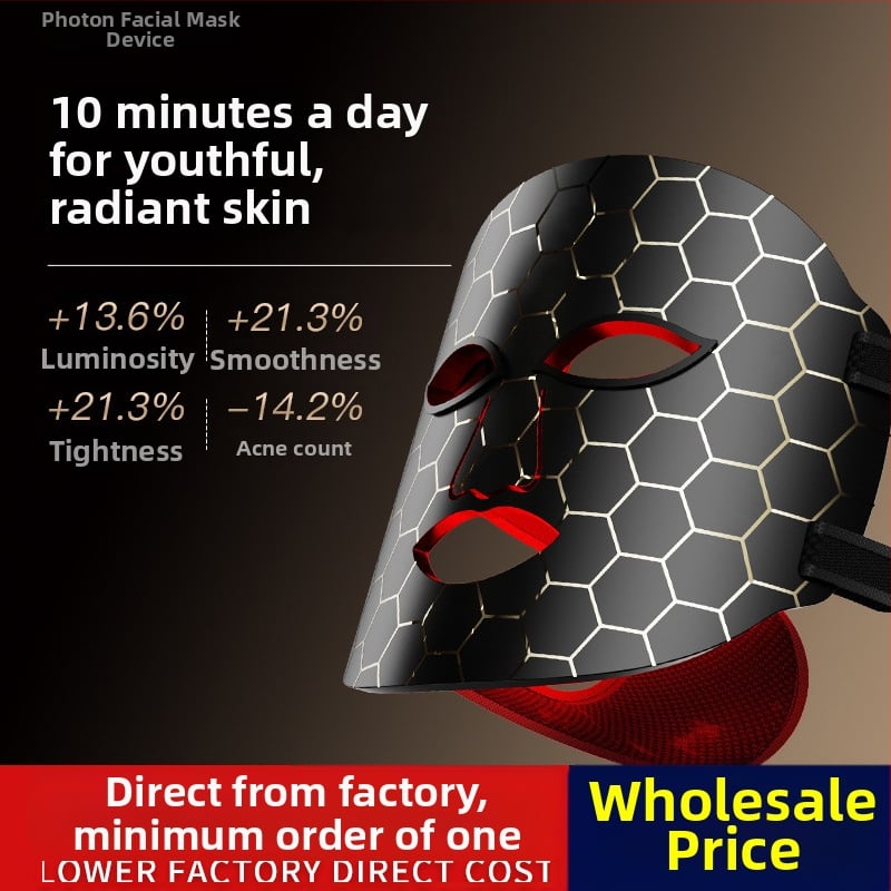 LED terapija svjetlom za lice sa silikon maskom, IPX8 vodootpornost, ugrađena baterija 300-500 mAh, prijenosno za kućnu upotrebu