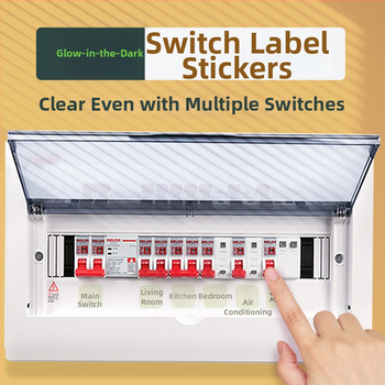 Ετικέτα διακόπτη φωτισμού – Φωτιζόμενη για μετρητή/πίνακα χαμηλής τάσης, Κύριος διακόπτης – Μοντέρνο μινιμαλιστικό διακοσμητικό τοίχου