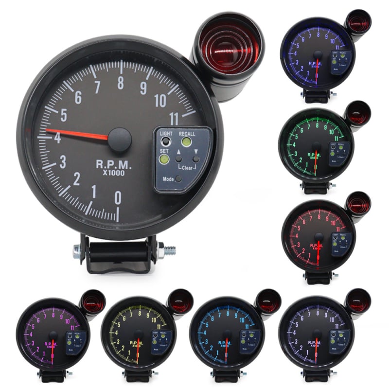 Автомобилен тахометр, модел 8351, метална конструкция, 12V, тегло 0.95