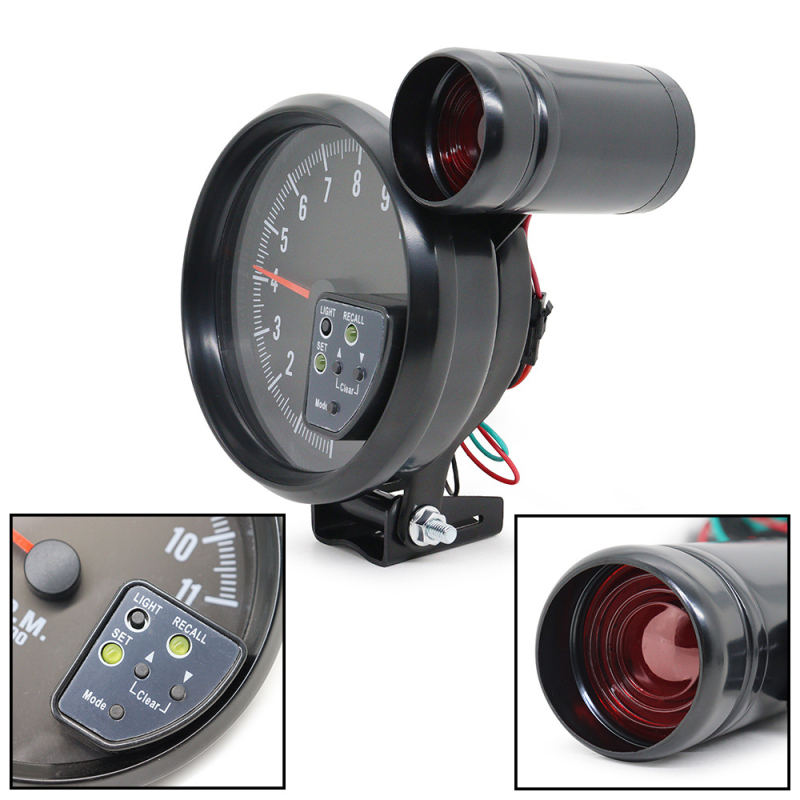 Автомобилен тахометр, модел 8351, метална конструкция, 12V, тегло 0.95