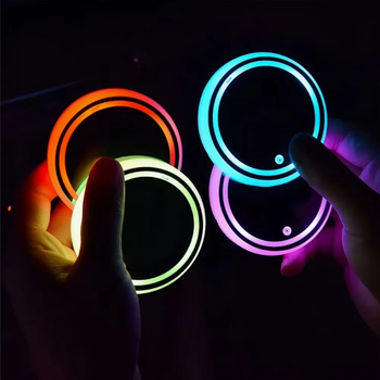 Автомобилна подложка за чаши с LED осветление и автоматично сензорно управление, марка Changyi, модел D494-SBD2p, съвместима със таблото