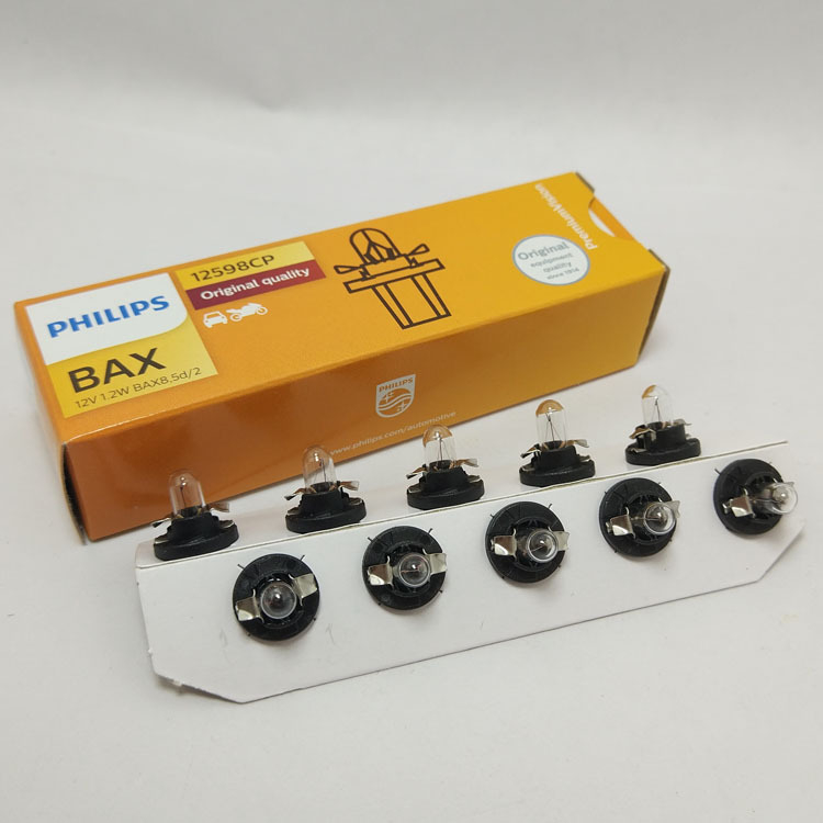 Philips 12V 1.2W автомобилно осветление за приборния панел, модел 12598, халоген, база CP