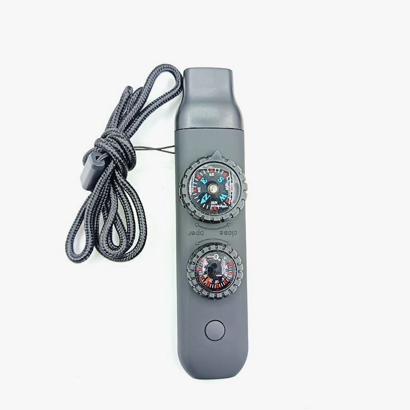 Joyful kültéri túlélő síp hétfunkciós, LED fénnyel, hőmérővel és iránytűvel