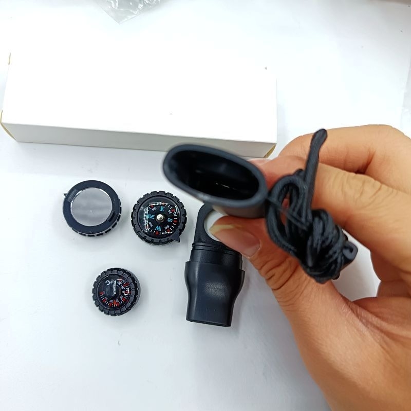 Joyful kültéri túlélő síp hétfunkciós, LED fénnyel, hőmérővel és iránytűvel