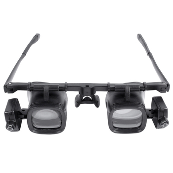 Лупа за носене на глава, 6x увеличение, за инспекция на часовникови платки, LED осветление за близък диапазон, модел 2925S3, Xinxiang.