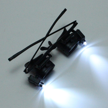 Лупа за носене на глава, 6x увеличение, за инспекция на часовникови платки, LED осветление за близък диапазон, модел 2925S3, Xinxiang.