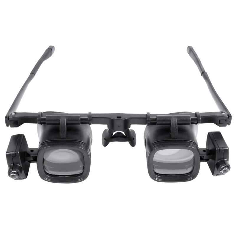 Лупа за носене на глава, 6x увеличение, за инспекция на часовникови платки, LED осветление за близък диапазон, модел 2925S3, Xinxiang.