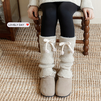 Șosete pentru fete, cu jacquard, din poliester, groase pentru toamnă și iarnă