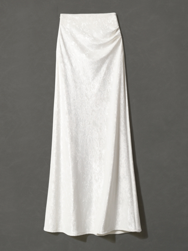 Suknja tipa A, poluduga baršunasta suknja, 95% poliester, mikroelastična, elegantan gradski stil