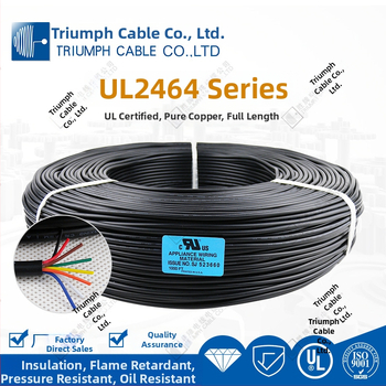 Napájací kábel UL2464 s viacjadrovými meďovými vodičmi s cínovaným povlakom, PVC plášť, DC konektor, 2-30 vodičov