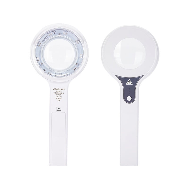 Wood's Lamp για δερματολογική διάγνωση – Τροφοδοσία USB, Ενσωματωμένη μπαταρία 1200–2000mAh, Αυτονομία 8–12 ώρες, Υλικό τροφίμου