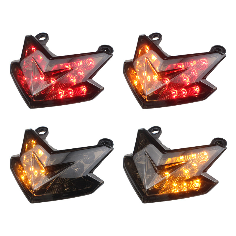 Motocikl zadnja svjetla s LED-om, kočnicom i pokazivačima smjera Kawasaki Z800, ZX-6R i Z125 (12V, 5W, 10000h)