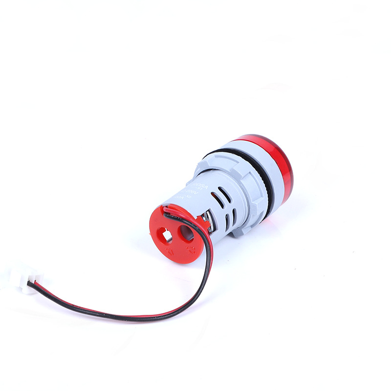 LED-jelzőfény kis digitális kijelzővel áram- és feszültségmérésre, AD16-22DVA univerzális típus