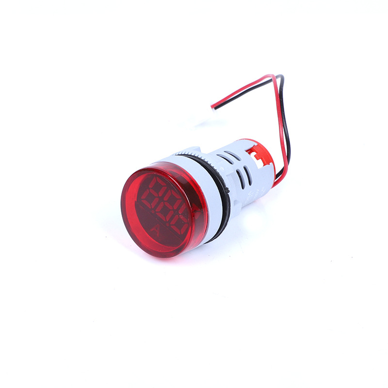 LED-jelzőfény kis digitális kijelzővel áram- és feszültségmérésre, AD16-22DVA univerzális típus