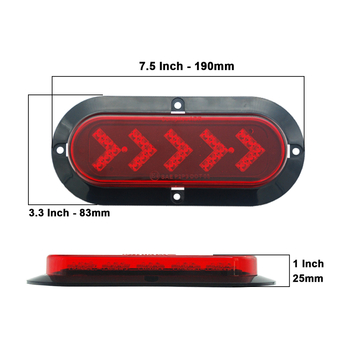 LED stražnje svjetlo, model 25LED, 12V, 1.2W, 2000 lm, 6000K, PC+ABS
