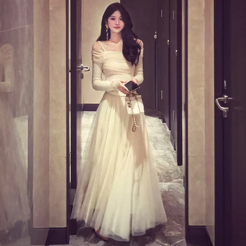 Duga puffasta suknja s 3D uzorkom, Spandex tkanina, bez glačanja, jesen 2025