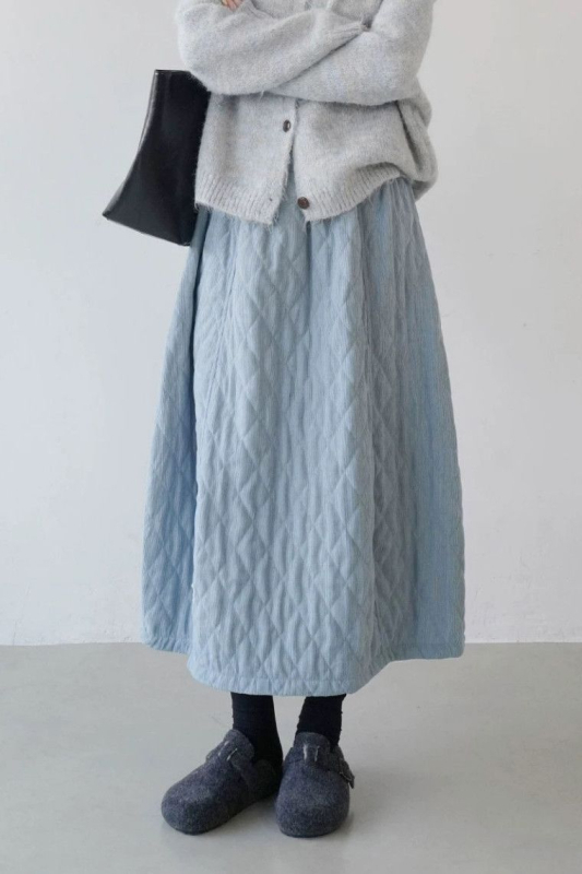 Ženska duga suknja u A-kroju, s elastičnim pojasom, vintage umjetnički stil