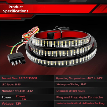 LED stražnja svjetla za pickup – model BX-PKSPSSD0001, 15W, 12V, 3500 lm