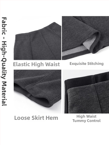 Duga A-linijska suknja od vunene smjese, jednofarbni uzorak, mikroelastičnost, zimsko izdanje 2025