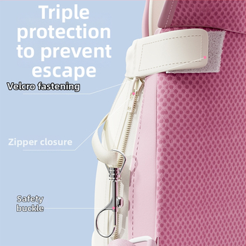 Чанта за домашни любимци - платнена, за котки и малки кучета, средна твърдост