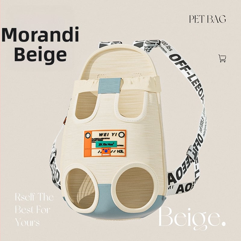 Чанта за домашни любимци - платнена, за котки и малки кучета, средна твърдост