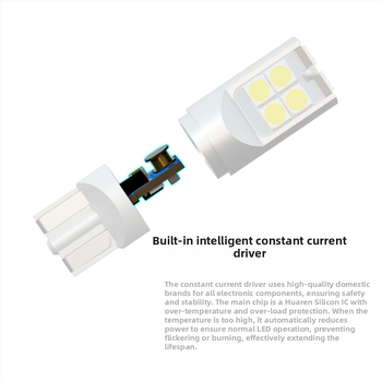 LED vnútorná čítacia lampa do auta, model T10-10W-3030, 3W, 10-28V, 400 lm, 6000-6500K