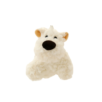 Плюшено кученце-кукла с висулка за раница и ключодържател, къс плюш, пълнеж от PP памук