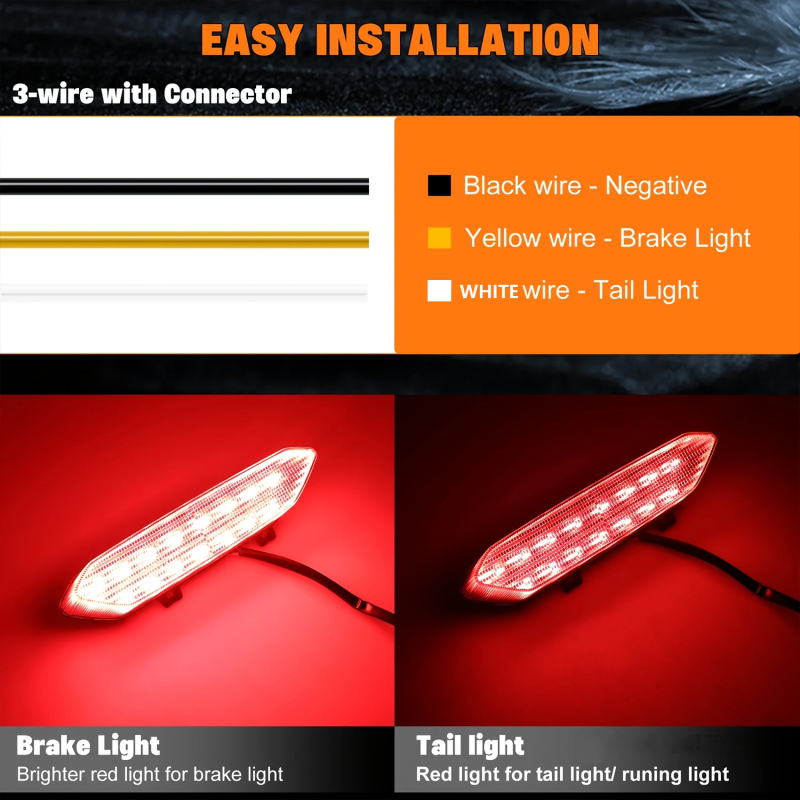 LED stražnje svjetlo za Yamaha Raptor 700R / YFZ450R / YFZ450X, ABS kućište, 12V, LED 2.8W