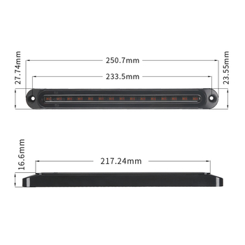 LED stražnje svjetlo za automobil – Spotlight s tekućom vodom, 12-24V, 3030LED, 5000lm