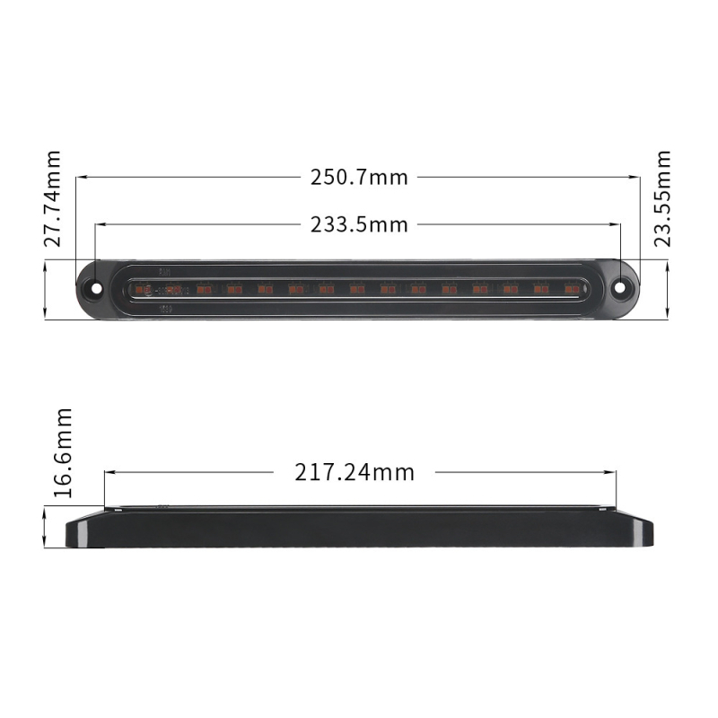 LED stražnje svjetlo za automobil – Spotlight s tekućom vodom, 12-24V, 3030LED, 5000lm