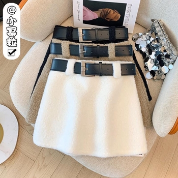 Ženska A-linijska suknja, mikroelastični poliester, bez glačanja, japansko-korejski ležerni stil, jesen 2025