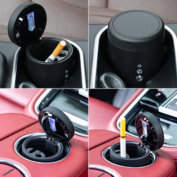 Τασάκι αυτοκινήτου με καπάκι και LED φως, πλαστικό, μοντέλο SD-1204, 113 g, για οικιακή και αυτοκινητική χρήση, δυνατότητα εξατομίκευσης