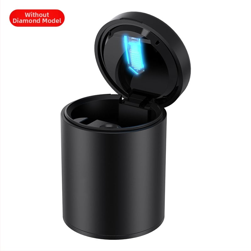 Τασάκι αυτοκινήτου με καπάκι και LED φως, πλαστικό, μοντέλο SD-1204, 113 g, για οικιακή και αυτοκινητική χρήση, δυνατότητα εξατομίκευσης