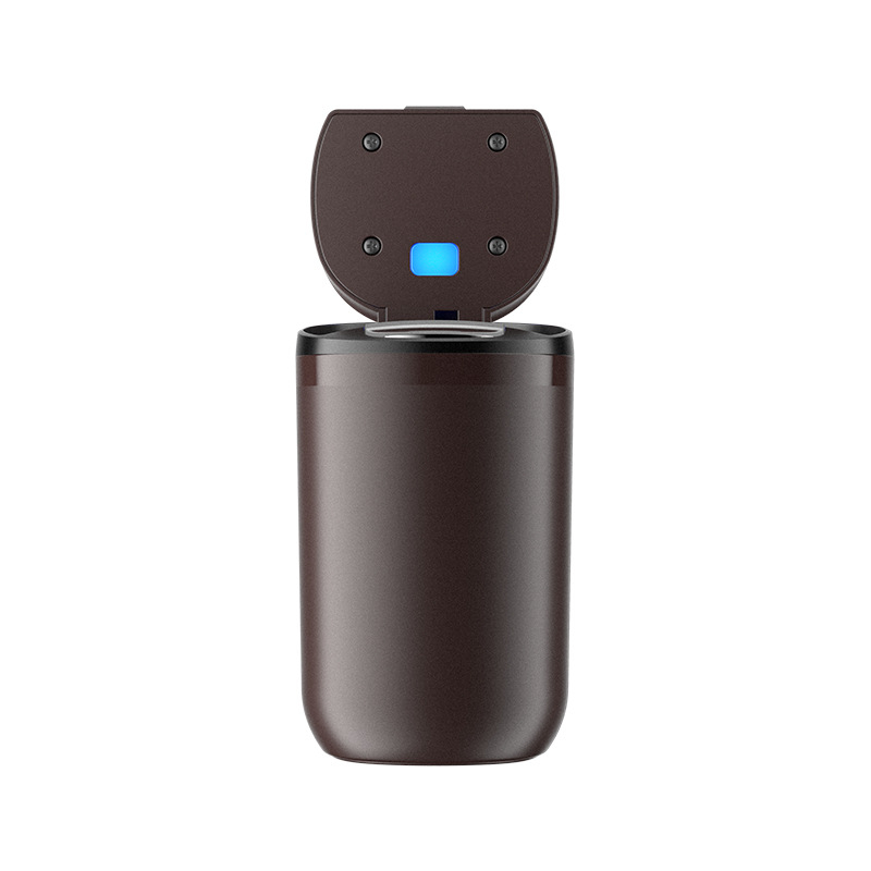 Τασάκι αυτοκινήτου μοντέλο T03 με καπάκι που ανοίγει με ένα πάτημα, φωτιζόμενο, αντιδιαρροικό, κατάλληλο για αυτοκίνητο, σπίτι ή γραφείο