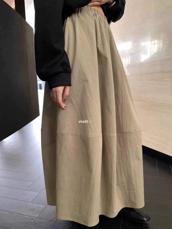 Suknja A-stila, midi duljine, elastičan pojas, pamukova smjesa tkanine, dizajn kolaž