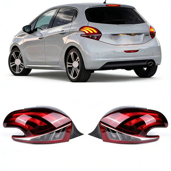 Zadnja svjetla za Peugeot 208 (2015-2019): lijevo 9810343080, desno 9810430580, ABS konstrukcija, izvor svjetla 45W