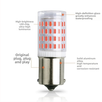 Automobilska LED svjetla za kočenje, svjetlo za vožnju unatrag i pokazivač smjera, 1156 3014 80SMD, keramika otporna na visoke temperature, jasno stražnje svjetlo