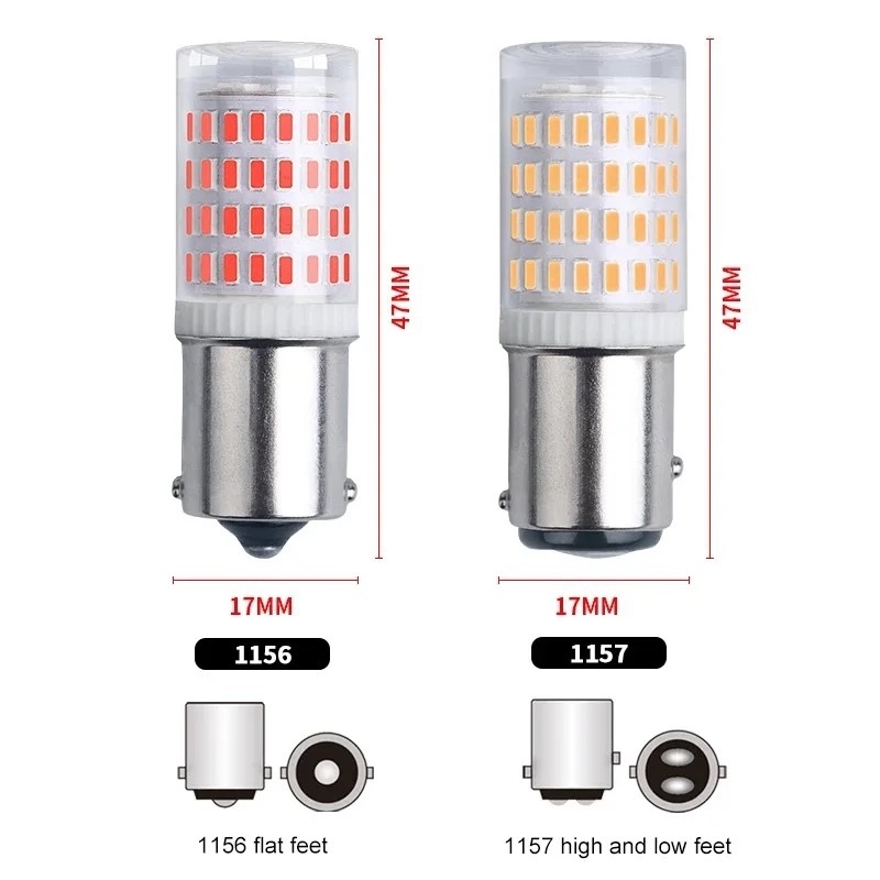 Automobilska LED svjetla za kočenje, svjetlo za vožnju unatrag i pokazivač smjera, 1156 3014 80SMD, keramika otporna na visoke temperature, jasno stražnje svjetlo