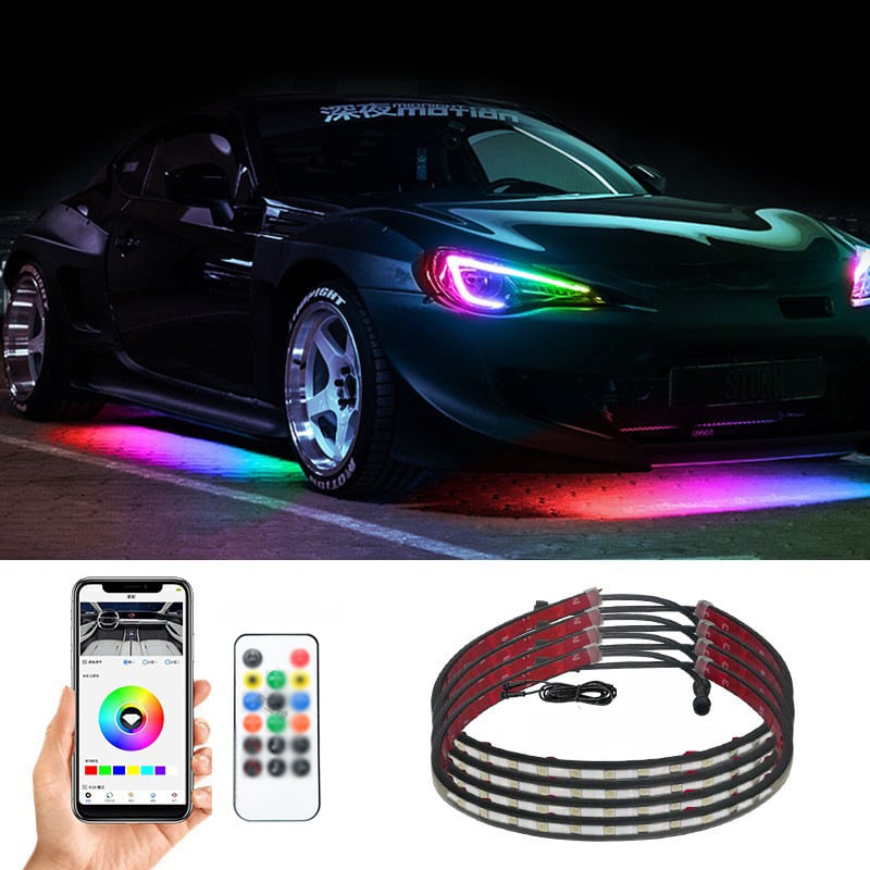 Ambijentalno osvjetljenje podvozja automobila uz APP upravljanje (12V, 5W, 3A, montaža na šasiji, snap-on)