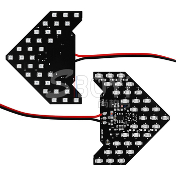 Maskirani LED pokazni signal za stražnje ogledalo automobila, 33SMD strelica svjetla, 12V, 2835 LED, 6000K, vijek trajanja 50 000 sati