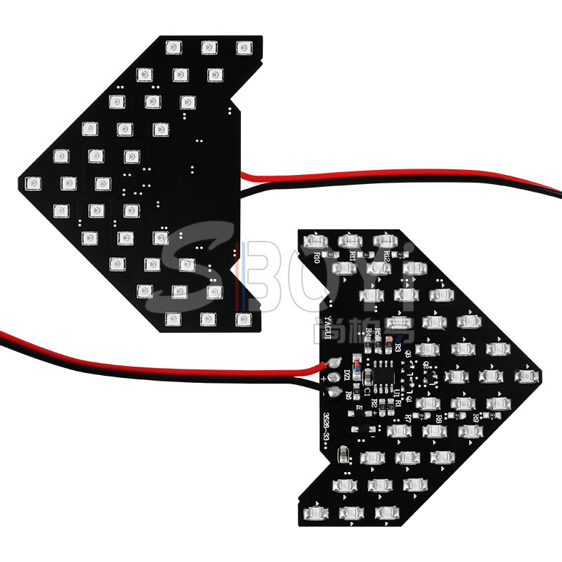 Maskirani LED pokazni signal za stražnje ogledalo automobila, 33SMD strelica svjetla, 12V, 2835 LED, 6000K, vijek trajanja 50 000 sati