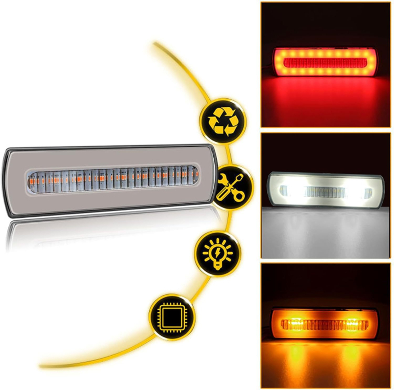 Novo bočno LED svjetlo za kamion sa 40 LED-ica, dvobojna signalizacija skretanja i dinamično svjetlo kočenja i vožnje