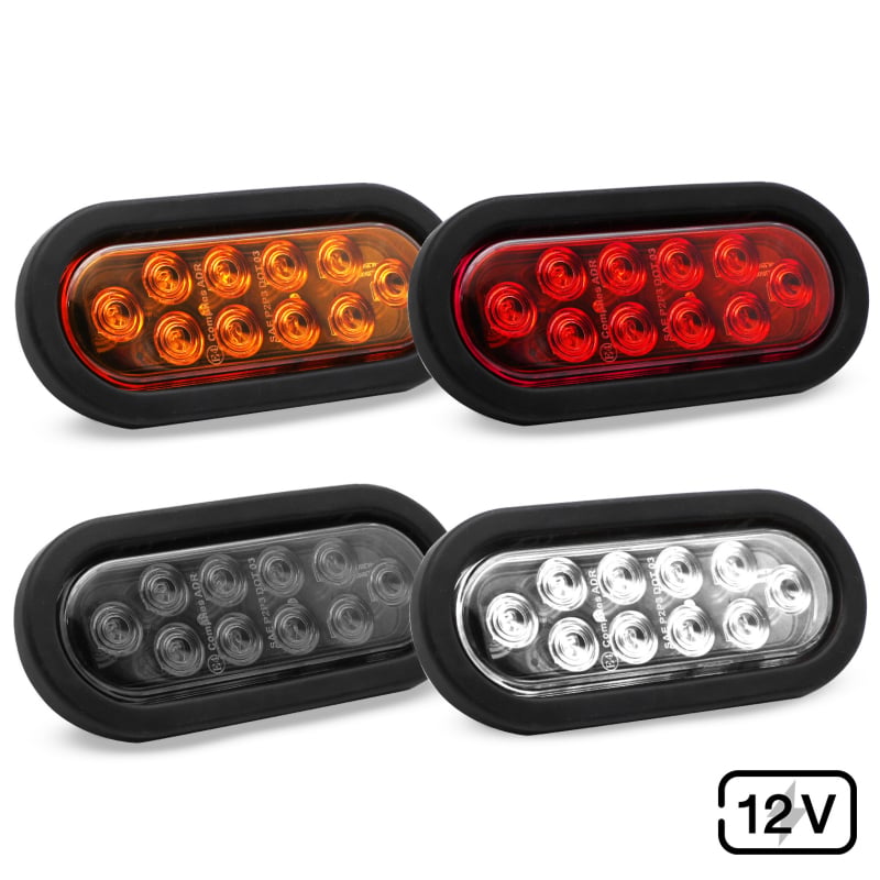 LED stražnje svjetlo TMH-UA-R-Y-W - 4W, 12V, izvor svjetla F3 Highlight Piranha, ABS + gumena osnova