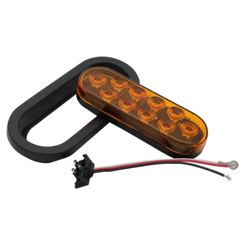 LED stražnje svjetlo TMH-UA-R-Y-W - 4W, 12V, izvor svjetla F3 Highlight Piranha, ABS + gumena osnova